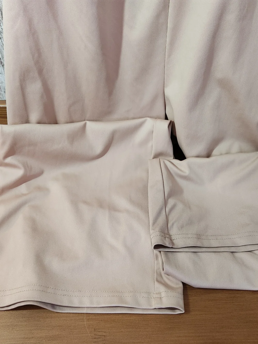Nude Beige One-Shoulder Asymmetrical Ruffle Wide-Leg Jumpsuit Size Large